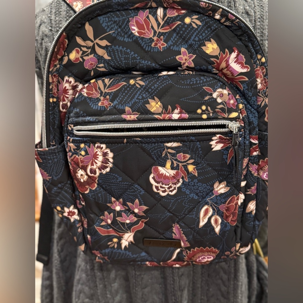 Vera Bradley Black and Red Quilted Backpack